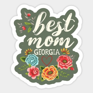 Best Mom From GEORGIA, mothers day USA, presents gifts Sticker